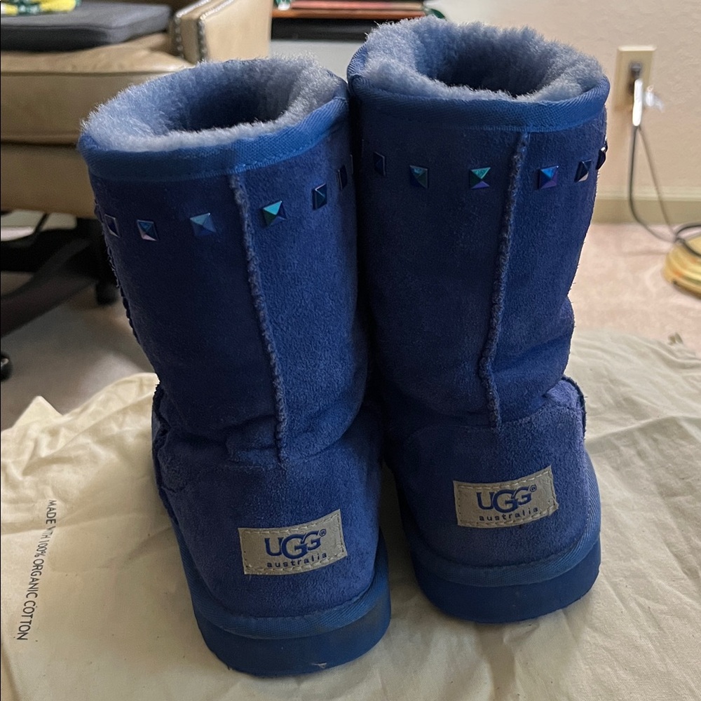 UGG Navy Winter Boots with Studded Detail